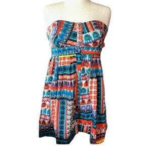 Target xhilaration brand strapless boho style dress